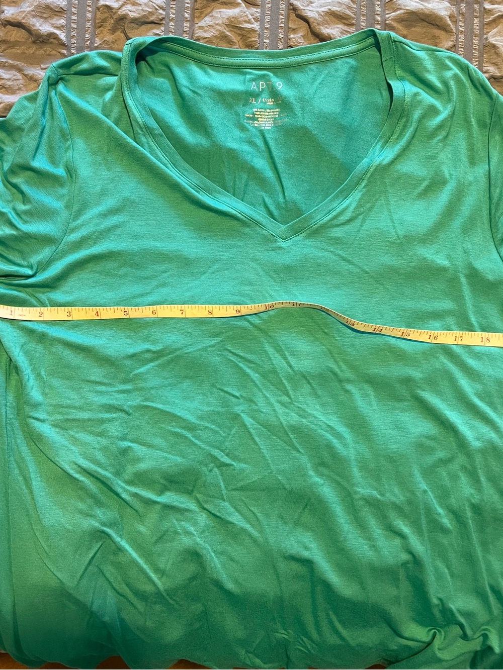 Apt. 9 Women's Teal V-Neck Short Sleeve Tee